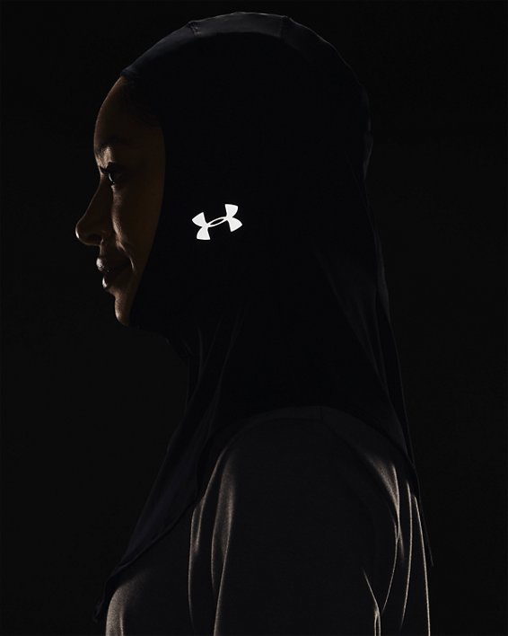 Women's UA Sport Hijab, Black, pdpMainDesktop image number 3